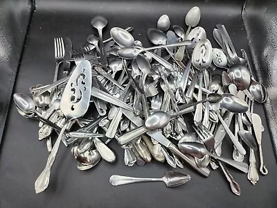 Assorted Vintage Stainless Flatware - Many Good Names - Lot Of 112 - RESELLERS! • $42.89