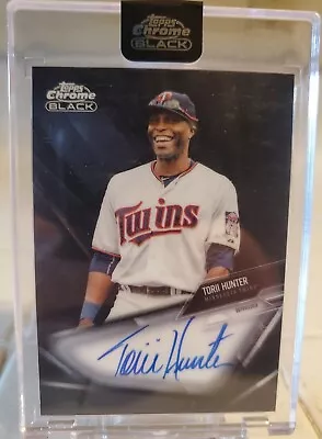 2021 Topps Chrome Black Torii Hunter Auto Autograph #CBA-TH Twins H38 Card SP • $40