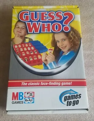 £7.99 • Buy Guess Who? Travel Game By MB Games - 2 Players Age 6+ 2005 Hasbro ( New )