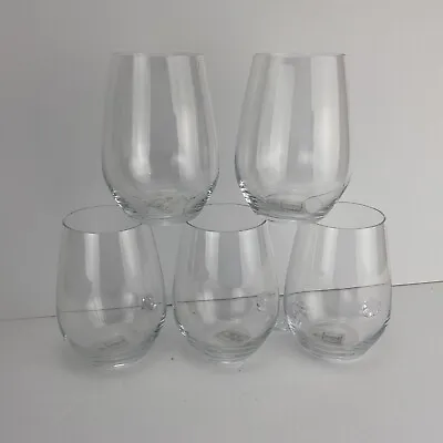 5 Chef & Sommelier Domaine Stemless Wine Tumbler Glasses Made In France NWT 4.5” • £43.16