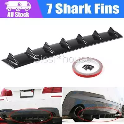 Universal 7 Shark Fins Car Front Rear Bumper Spoiler Wing Lip Diffuser Decor OZ • $20.74