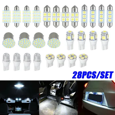 $9.99 • Buy 28Pcs Car Interior LED Light For Dome Map License Plate Lamp Bulbs Accessories