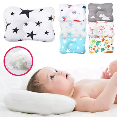 Baby Cot Pillow Bed Newborn Infant Anti-flat Head Cushion In Crib Neck Supported • £5.74