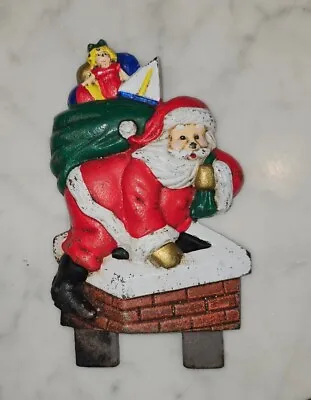 Midwest Of Cannon Falls Santa Claus Cast Iron Door Knocker Topper All Original  • $22.99