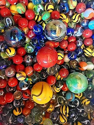 GENUINE Mega Marbles / Vacor Canicas: +- 75 Loose Assortment Of Marbles • $10.99