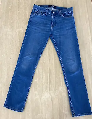 Hollister Mens Jeans Slim Straight Denim Medium Wash Epic Flex 30x32 EUC • $21.87