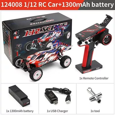 NEW *USA DEALER* WLtoys 124008 4WD 1/12 60KM/H 2.4Ghz Brushless RC Buggy Updated • $114.99