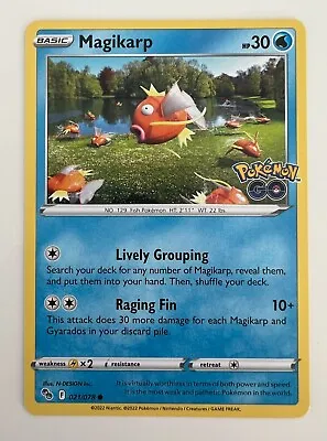 $0.50 • Buy Pokemon Card Magikarp 021/078 Pokemon Go  