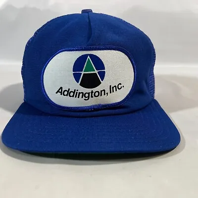 Vtg New Era Made In USA Addington Inc Foam Mesh Snapback Trucker Hat Cap • $16.95