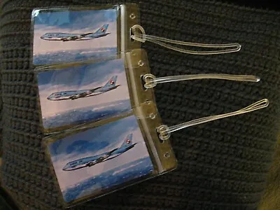 Korean Air Lines Luggage Tags - Vintage KE Airlines Boeing 747 Playing Cards (3) • $19.99