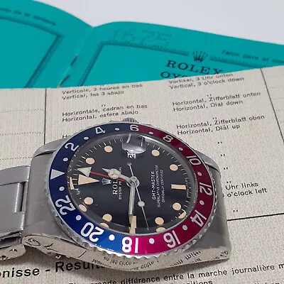 Full Set 1969 Mint Rolex GMT Master 40 Mm Blue Lilac Bezel Steel Watch 1675 • $54900