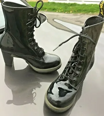Dr Martens Darcie Black Patent Leather Boots UK 5 EU 38 US 7 • £139.99