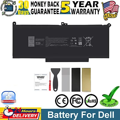 F3YGT Battery For Dell Latitude 12 7280 7290 13 7380 7390 14 7480 7490 MYJ96 60W • $20.49