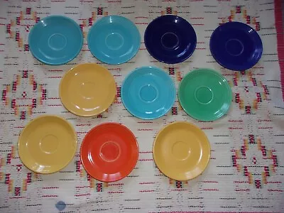 10 Assorted Colors Vintage  Fiesta  Saucers -fiestaware               -30h • $15