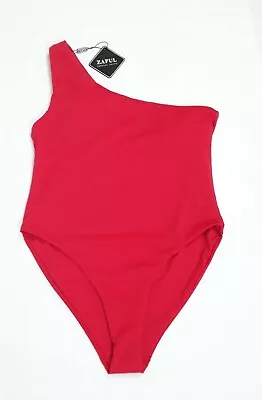 Zaful Forever Young One Piece Swim Suit Red Size- 8 • £8.58