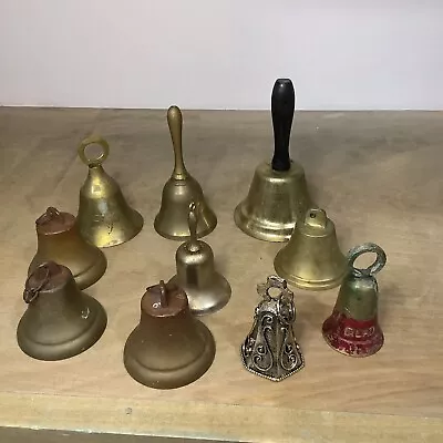 Lot Of 10 Vintage Bells Tallest 4” • $17.75