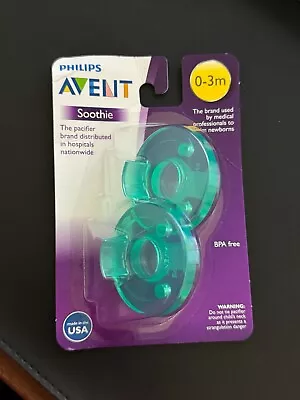 Philips Avent Soothie 0-3m Green 2 Pack Pacifier Distributed In Hospitals  • $6.99