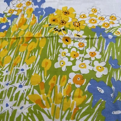 Vtg 60s 70s Vera Neumann Napkin Set Of 4 White Yellow Floral Flower Garden MCM • $29