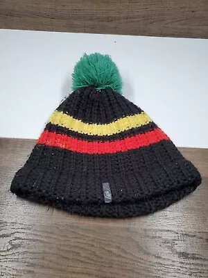 O'Neill Striped Beanie With Pom Warm Hat One Size Watch Cap Skull Cap Knit • $13.11