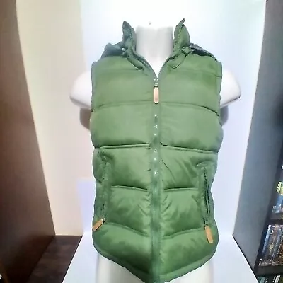 Boys BAUHAUS Puffer Vest Army Green Size 12 With Zip Pockets VGC  • $19.95