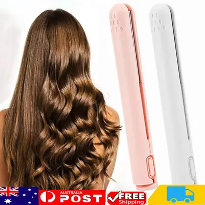 2IN1 Mini USB Hair Straightener Curler Curling Iron Portable Hair Curling Tool • $16.99