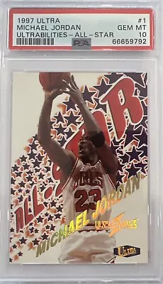 1997 Fleer Ultra Michael Jordan Ultrabilities All-star Card #1 *psa Gem 10! • $1499.99