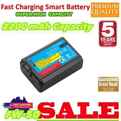 $18.77 • Buy 2200mAh NP-FW50 Battery For SONY Alpha A5000 A6300 A6500 A7 A7II A7S NEX-3