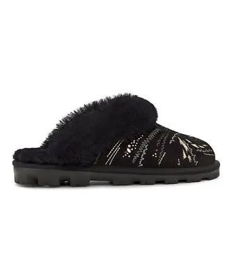 UGG Women's Coquette Gold Burst Embellished Slippers - Black Size 7 • $165