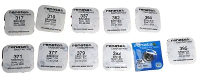 Brand New Renata Watch Batteries 317/319/337/362/364/377/379/392/394/395 • £1.25