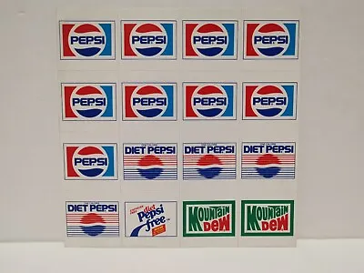 Vintage  Pepsi  Mountain Dew Soda Vending Machine Stickers  Absolete • $12.55