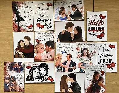 Vampire Diaries Complete Collection TVD Print Stefan Damon Salvatore Posters Art • £20.99