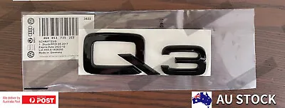 Audi Q3 Gloss Black Rear Boot Trunk Emblem Badge For Audi Sticker AU Stock OEM • $21.97