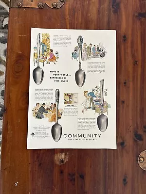 Oneida Silversmith Community Silverplate 1959 Good Housekeeping Print Ad 8x11.25 • $4.99