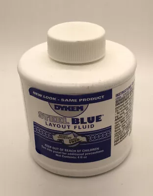 DYKEM STEEL BLUE LAYOUT/STAINING FLUID 4oz BRUSH-IN-CAP #80300 • $9