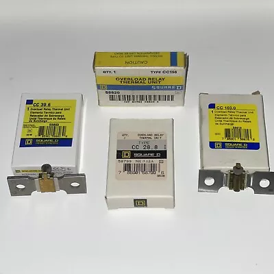 NIB Square D Type CC Thermal Overload Heater Units Sizes CC20.9 - CC219.0 • $20