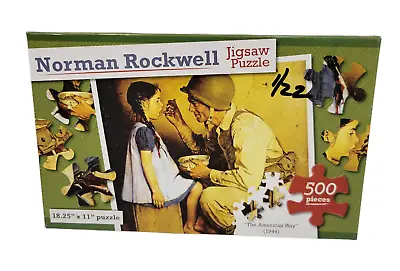 New Norman Rockwell 500 Piece Puzzle  The American Way  (1944)  Sealed • $4