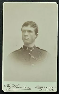 CDV Photo Soldier Phot. Aug. Haraldsson Christiania Norway (6307) • $6.99