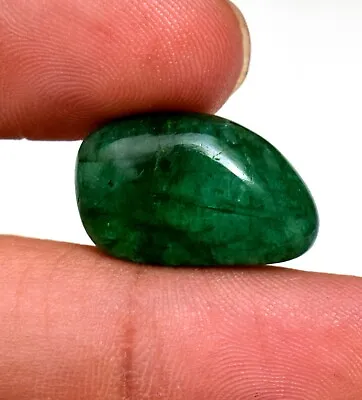 Natural Certified Zambian Emerald Smooth Nugget Beads 16.65 Ct With Out Drill • $65.60