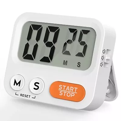 Magnetic Kitchen Timer Clock – Digital Audio And Visual Timer – With Battery • £7.99