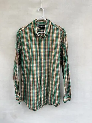 $49.99 • Buy /☘️ RALPH LAUREN Green Checked Plaid Yellow Shirt L XL