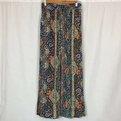 Womens Wide Leg Pants Ladies Casual Baggy Summer Beach Holiday Palazzo Trouser • £12.99