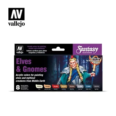 Vallejo Model Color Elves & Gnomes Colors Paint Set 70242 • £14.99