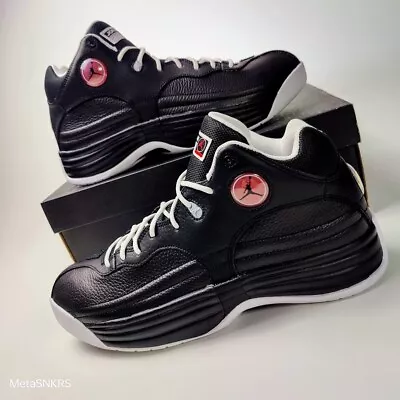 Air Jordan Jumpman Team Mens US 13 Black White Red Nike Retro Leather Basketball • $99.20