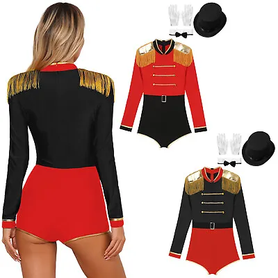 Womens Coat Costume Ringmaster Role Play Circus Lion Tamer Outwear Sets Gloves • $32.33