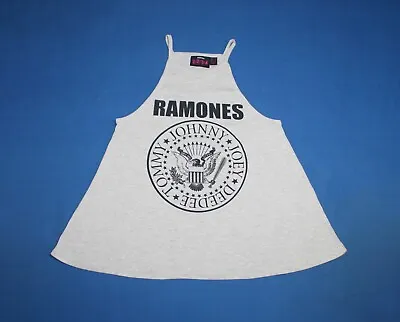 Ramones Shirt Gray Wide Tank Top Punk Rock Band Shirt Medium • £33.93