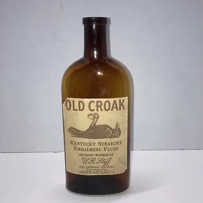 Vtg Old Croak Embalming Fluid Gag Gift Kentucky Straight Honey Pre-screwtop. • $15