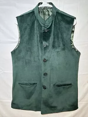 Veera Paridhaan Mens Plain Nehru Jacket In Green Size 40 • $48