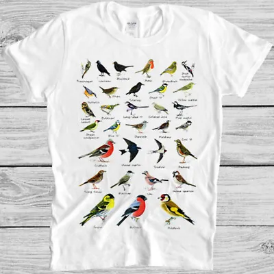 £6.95 • Buy Garden Birds T Shirt British Cool Gift Tee M347 