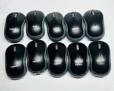 Lot Of 10 Logitech Wireless Mouse M185 (NO USB Unifying Receiver) - Gray/Black • $13.90