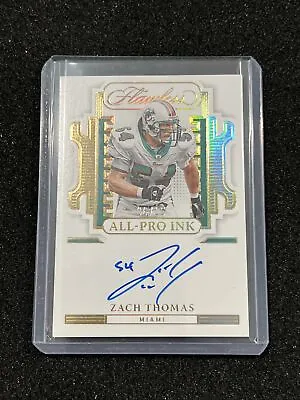 $35.54 • Buy 2022 Flawless Football All-Pro Ink Autograph Auto Zach Thomas 06/15 PW1